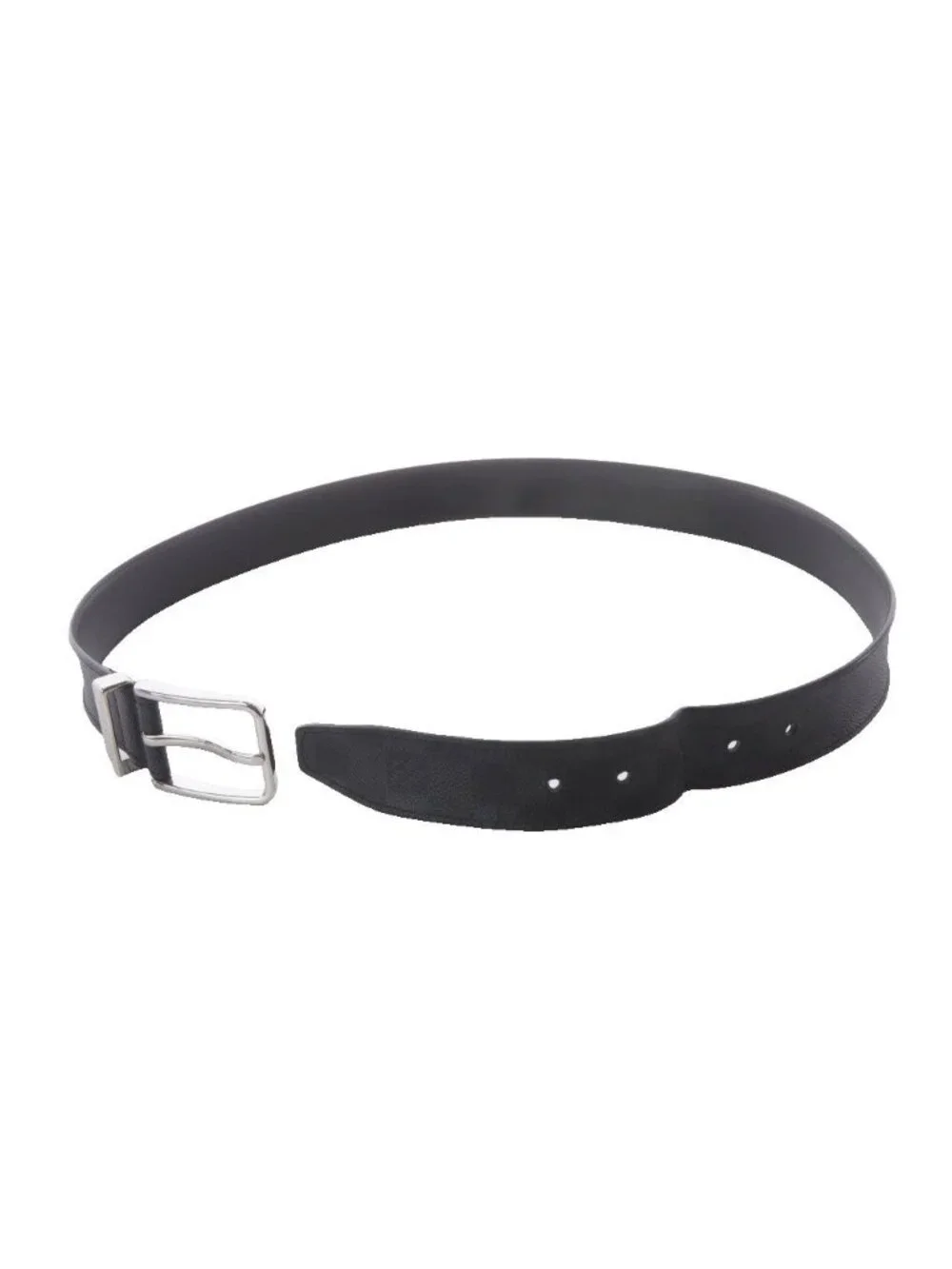 Louis Vuitton Ceinture Pont Neuf Belt Canvas Leather Black AD